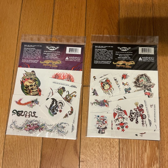 Ed Hardy Vibrant Tattoo Set with Tiger and Skull - Picture 2 of 2